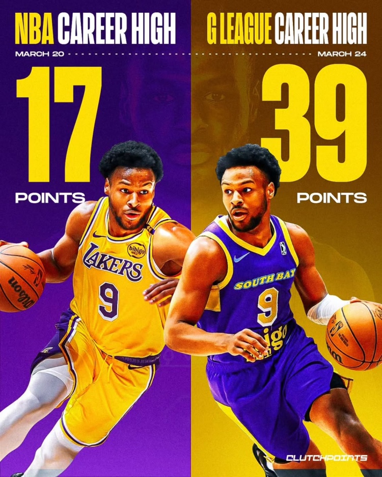 在進(jìn)步！布朗尼一周內(nèi)先后創(chuàng)下個(gè)人NBA和G聯(lián)盟單場(chǎng)得分新紀(jì)錄
