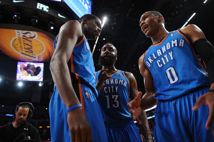 雷霆三少得分全部進(jìn)入歷史前20！他們是NBA歷史最大的如果嗎？